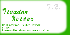 tivadar neiter business card